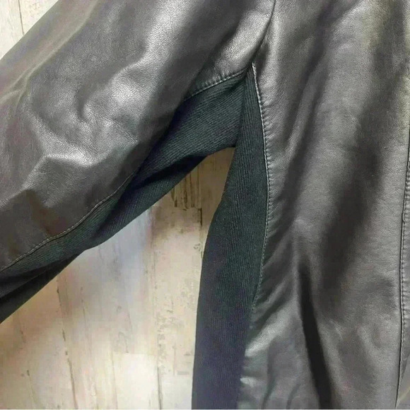 Ivanka Trump Black Moto Jacket Size 1X Gold Accent Button And Zippers - Picture 6 of 11